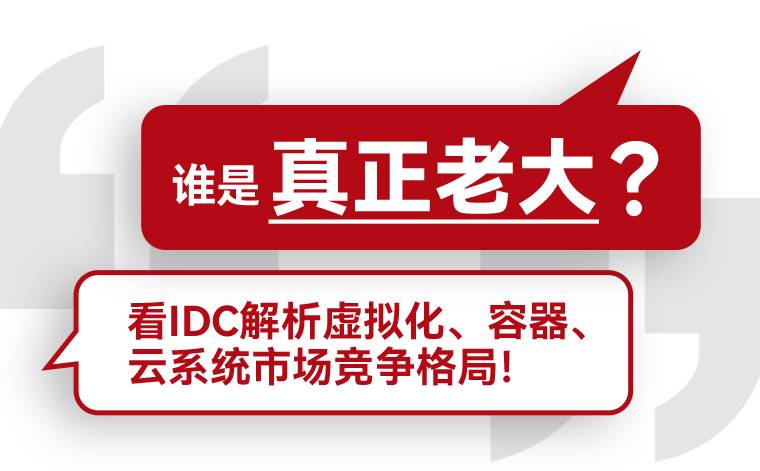 看IDC解析虚拟化、容器云系统市场竞争格局!